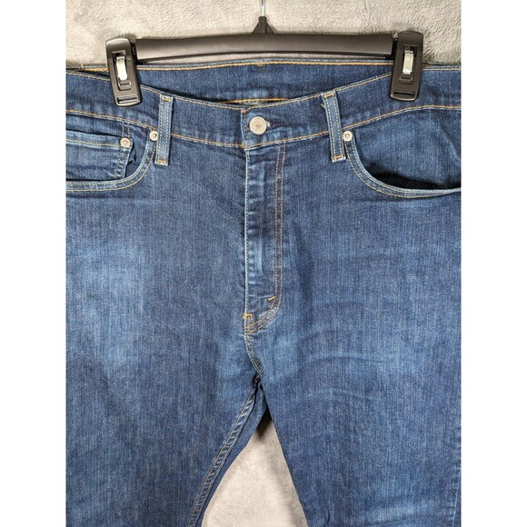 Levi’s 513 Jeans Slim Straight Men’s Size 36x30 Dark Blue Wash - Picture 2 of 8